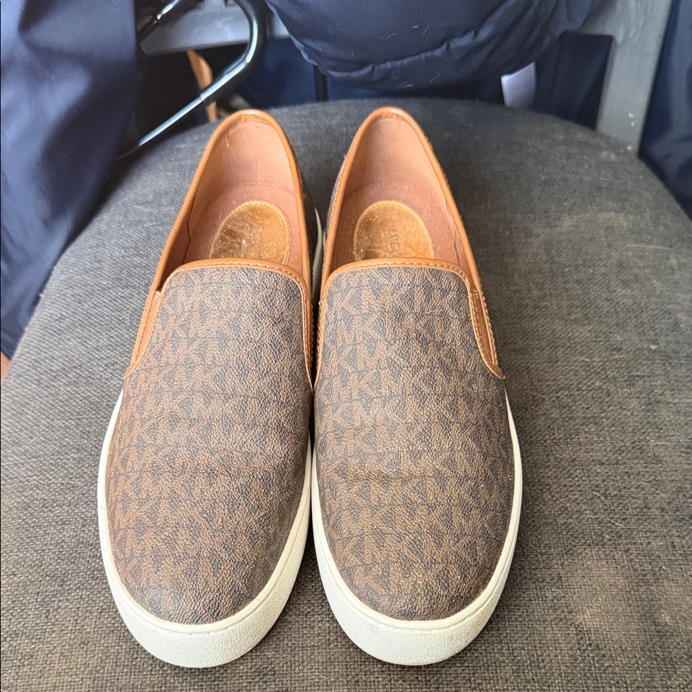 MICHAEL Michael Kors Brown Slip-On Loafers